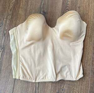 Dominique 8541 Strapless Backless Bustier Corset Beige 36DD